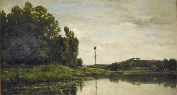 Charles-Francois Daubigny Banks of the Oise Sweden oil painting art